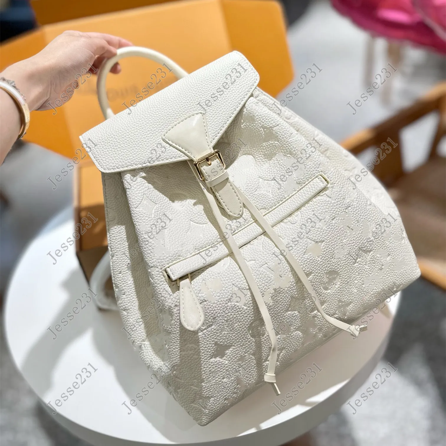 7A Luxurys Designer Sac À Dos Hommes Femmes Montsouris Sacs À Dos Sac Décole En Cuir Véritable Sac À Dos Style Sac À Main Portef