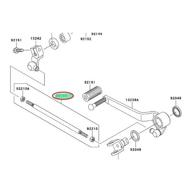 Achat tige de selecteur  KAWASAKI  MOTOSHOP 35
