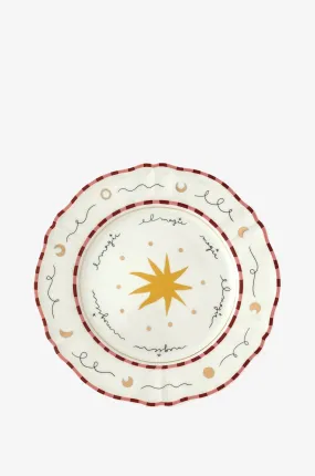 Assiette plate en porcelaine Star