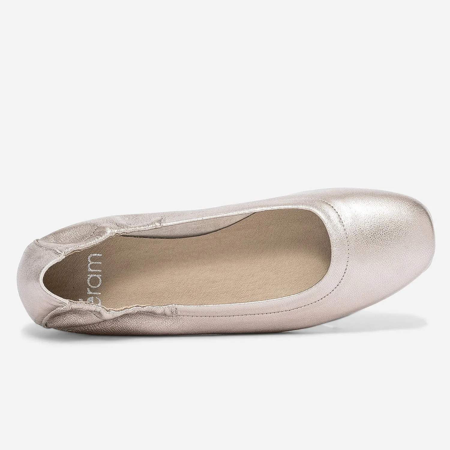 Ballerine dorée en cuir - Ballerines Femme | ERAM