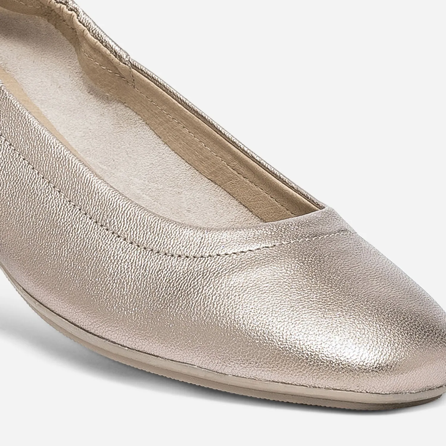 Ballerine dorée en cuir - Ballerines Femme | ERAM