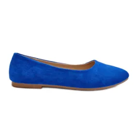 Ballerines Daim Femme Bleu Kommia