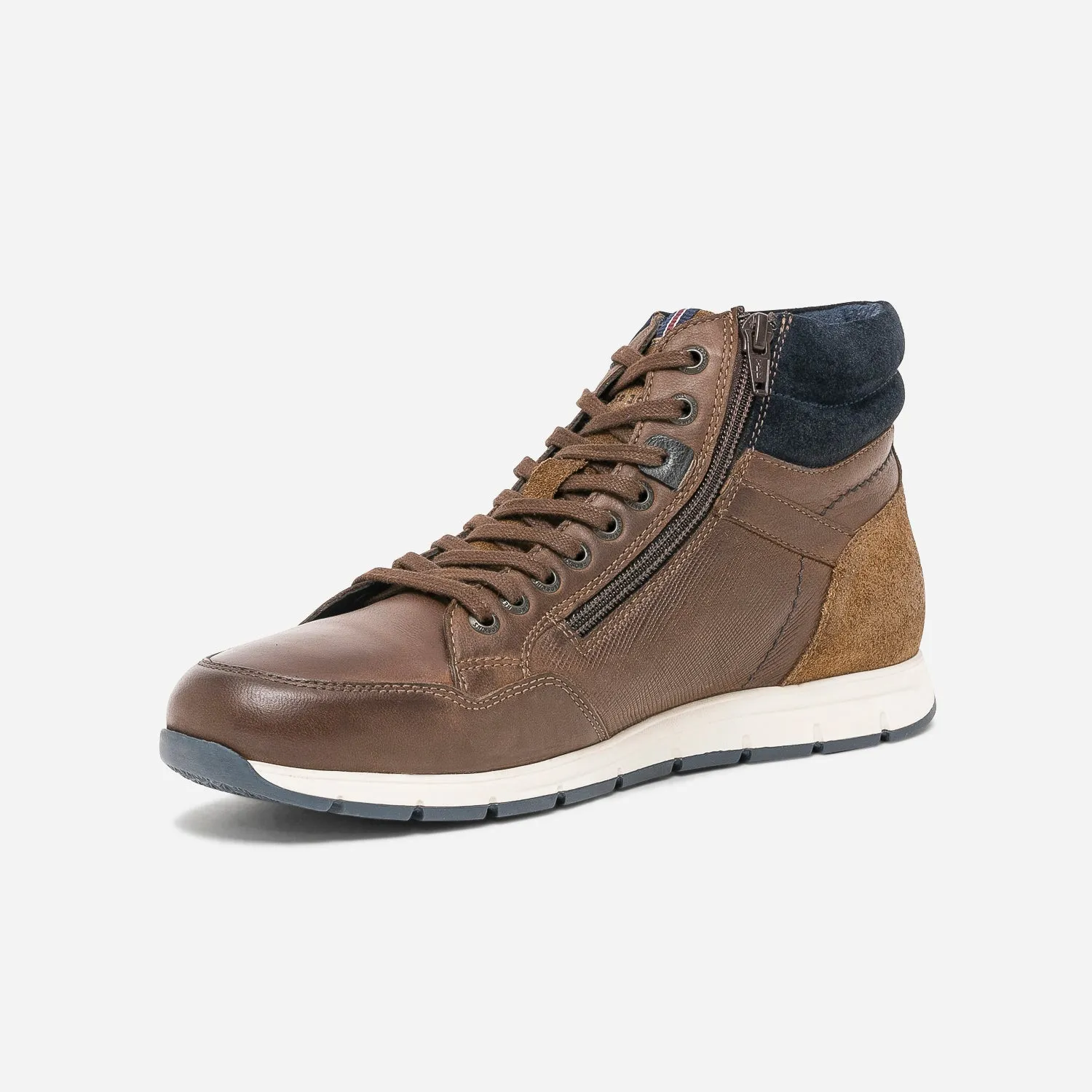 Basket REDSKINS marron en cuir - Baskets / Tennis Homme | ERAM