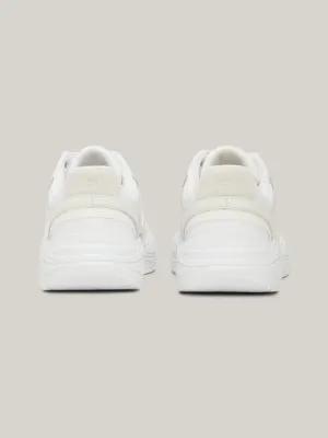 Baskets de running Casual chunky en cuir | Blanc | Tommy Hilfiger