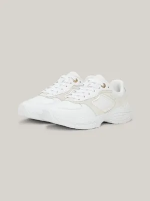 Baskets de running Casual chunky en cuir | Blanc | Tommy Hilfiger