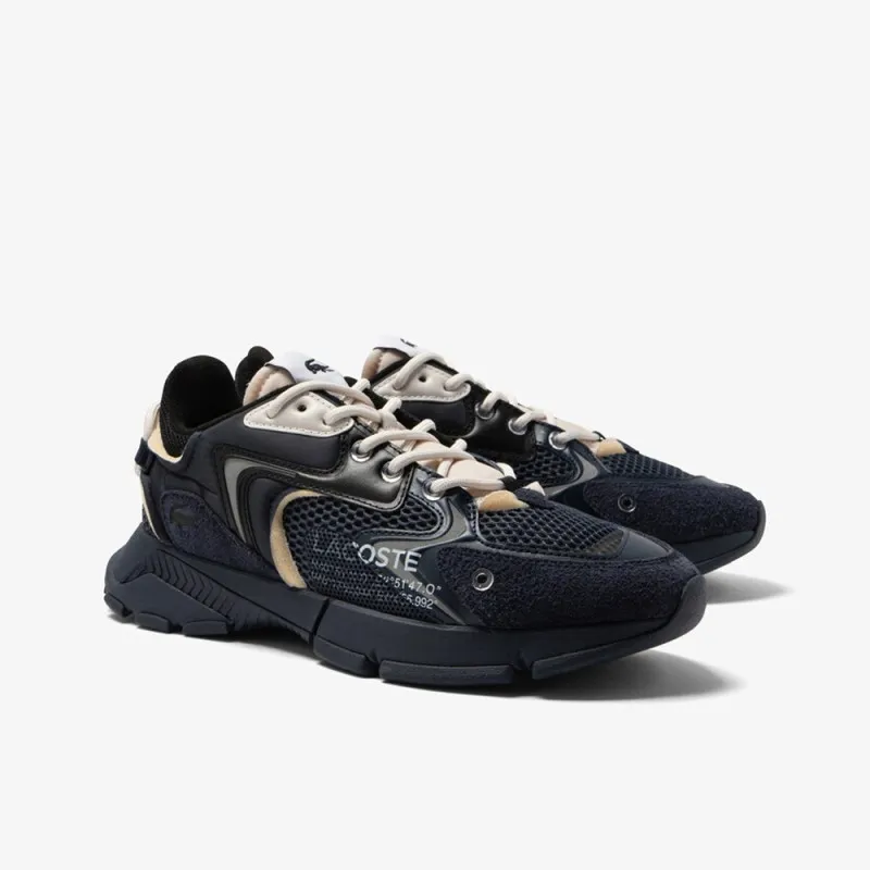 BASKETS LACOSTE L003 NEO MARINES ET NOIRES EN TISSU