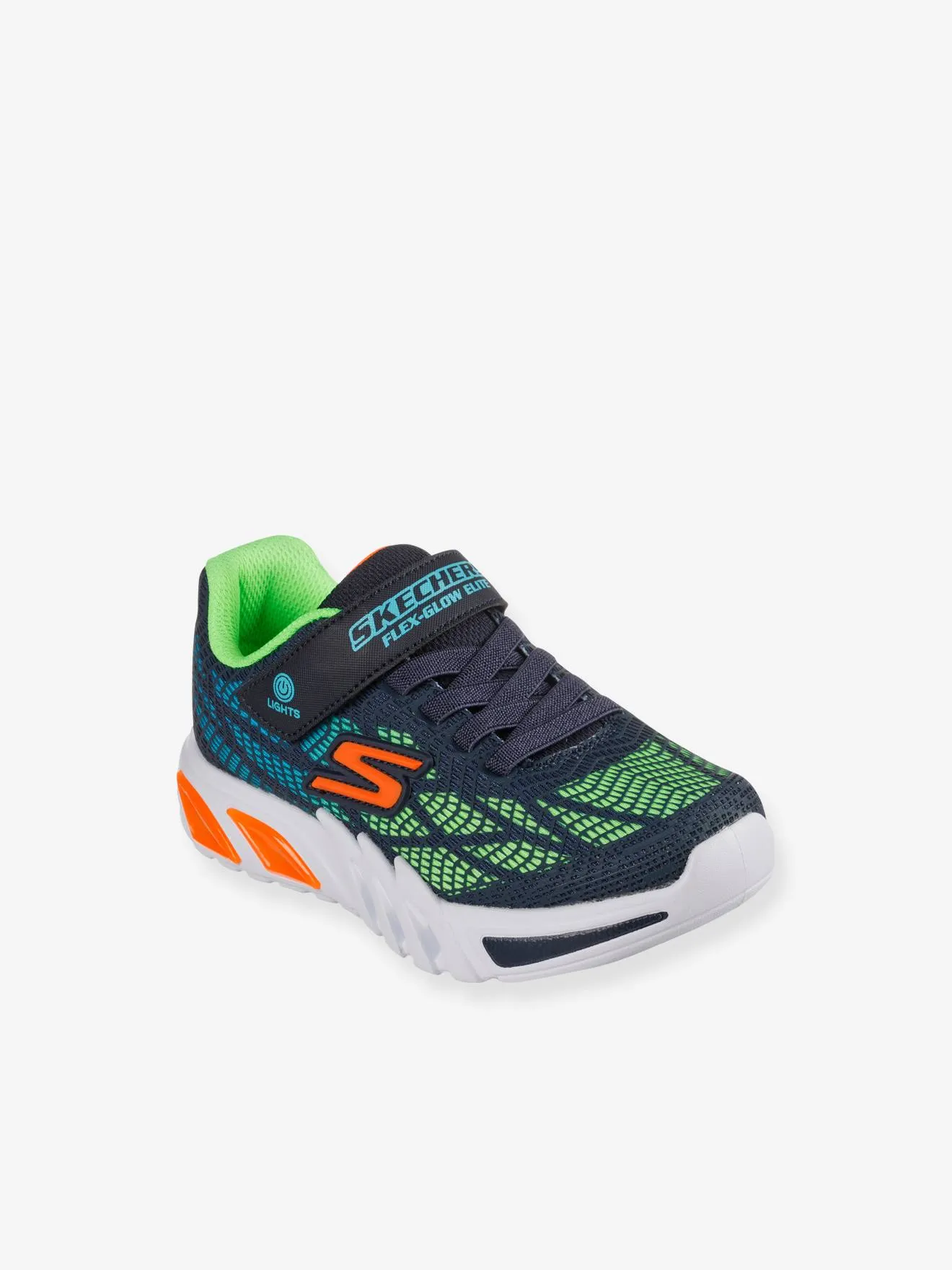 Baskets lumineuses enfant Flex Glow Elite - Vorlo 400137L- NVMT SKECHERS® vert - Skechers