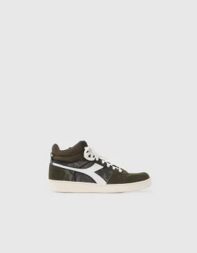 Baskets Mixtes kaki et camouflage en cuir IKKS X DIADORA