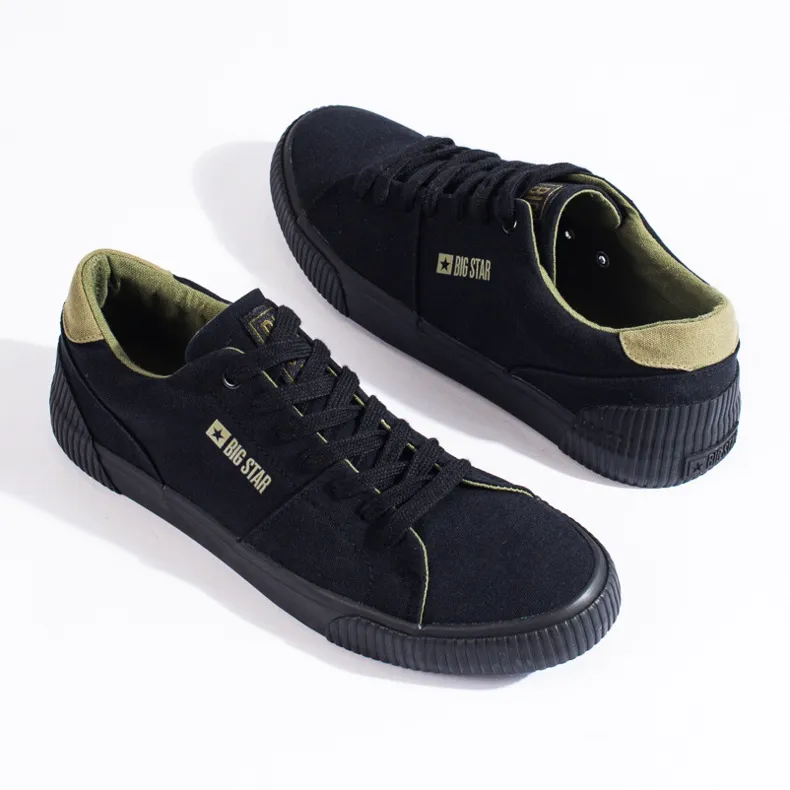 Baskets noires pour hommes Big Star LL174009 le noir