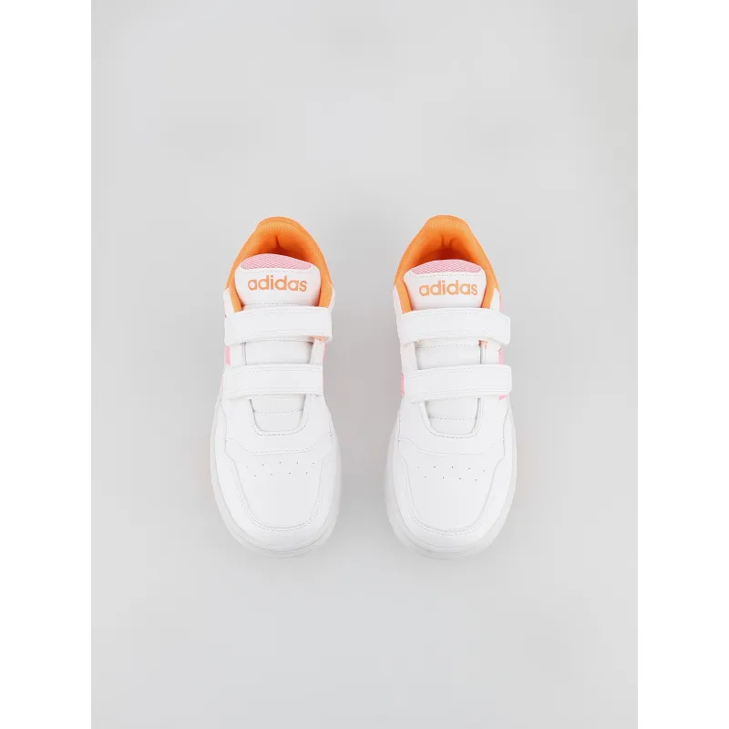 Baskets à scratch hoops 3.0 fluo blanc enfant - Adidas | wimod