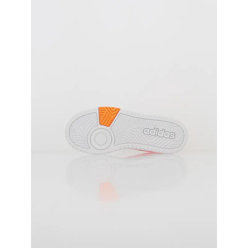 Baskets à scratch hoops 3.0 fluo blanc enfant - Adidas | wimod