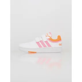 Baskets à scratch hoops 3.0 fluo blanc enfant - Adidas | wimod