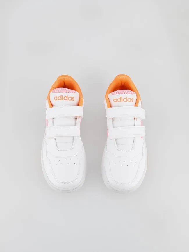 Baskets à scratch hoops 3.0 fluo blanc enfant - Adidas | wimod