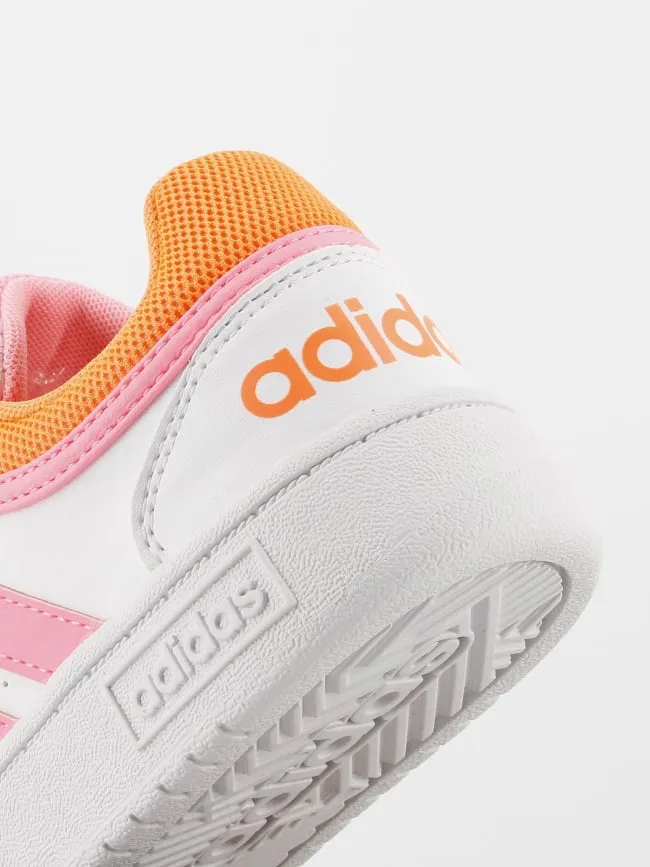 Baskets à scratch hoops 3.0 fluo blanc enfant - Adidas | wimod