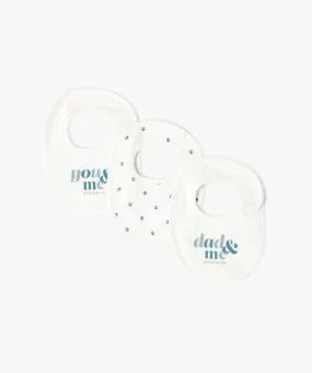 bavoirs bebe en velours (lot de 3) beige bavoirs