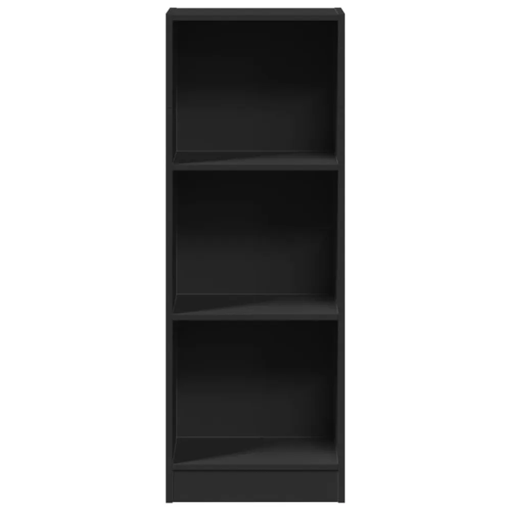 Bibliothèque noir 40x24x109 cm bois d'ingénierie