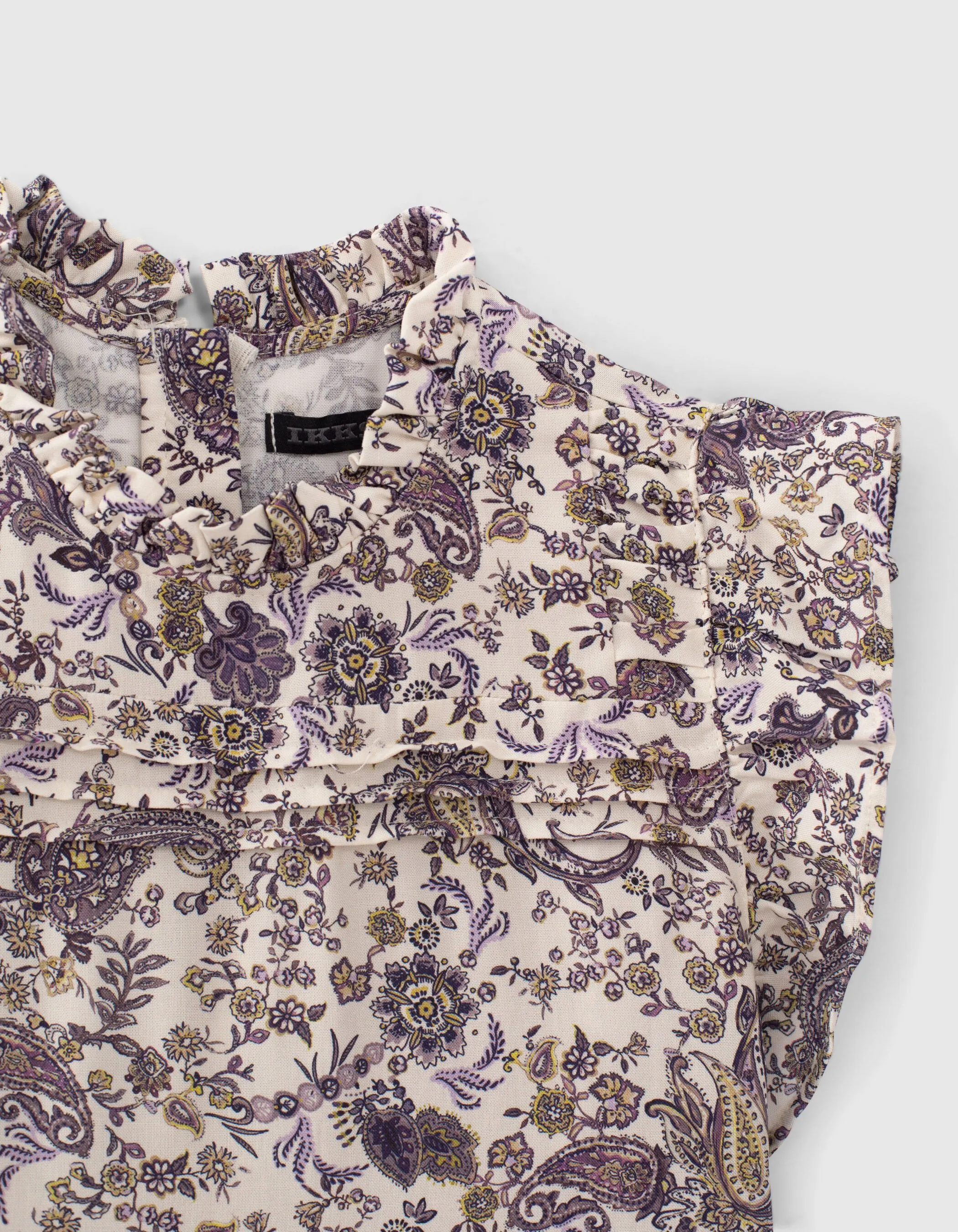 Blouse écrue Ecovero® à imprimé cachemire fille