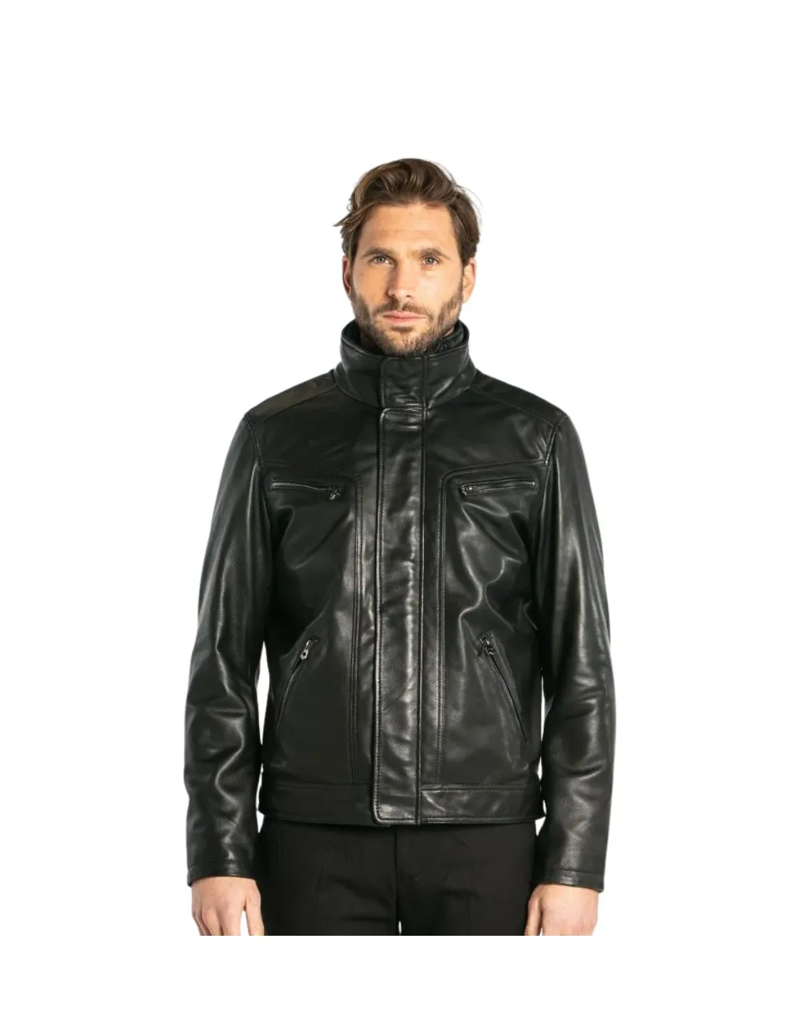 Blouson en cuir homme Daytona Ref 58471 noir