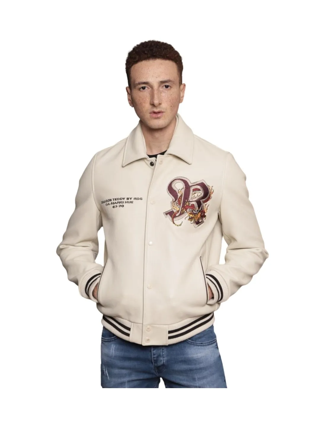 Blouson en cuir Redskins Ref 55023 creme