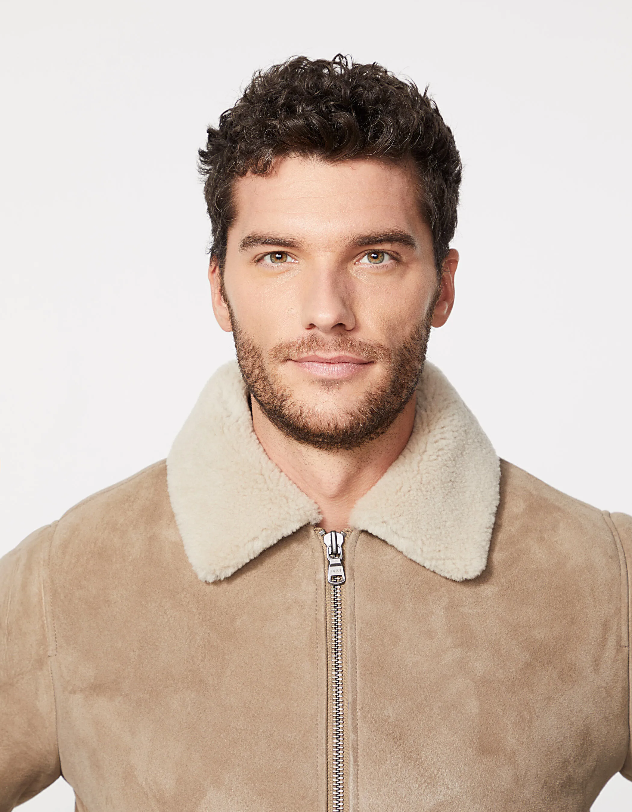 Blouson en cuir retourné vison Homme