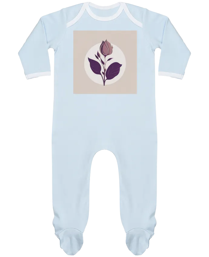 Body Pyjama Bébé Fleur Mauve par Louis_Designs