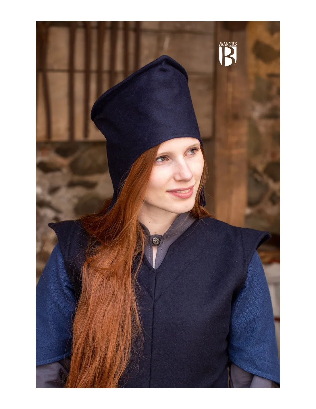 Bonnet de sorcier Goodbye, laine bleue ⚔️ Boutique Épées