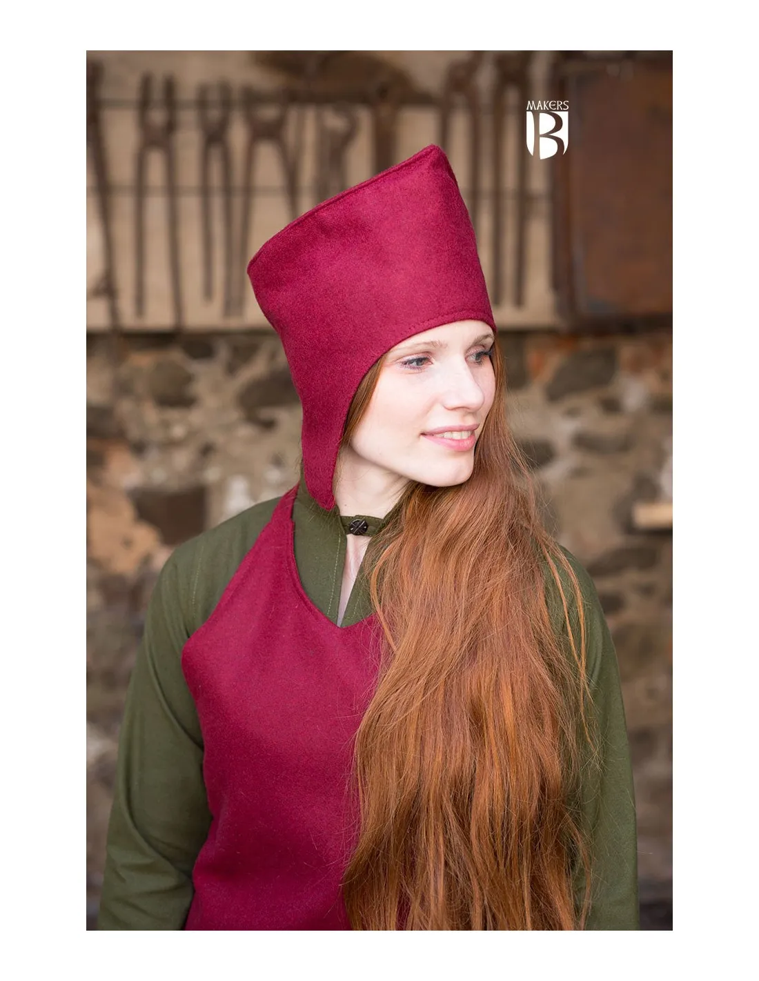 Bonnet de sorcier Goodbye, laine rouge ⚔️ Boutique Épées