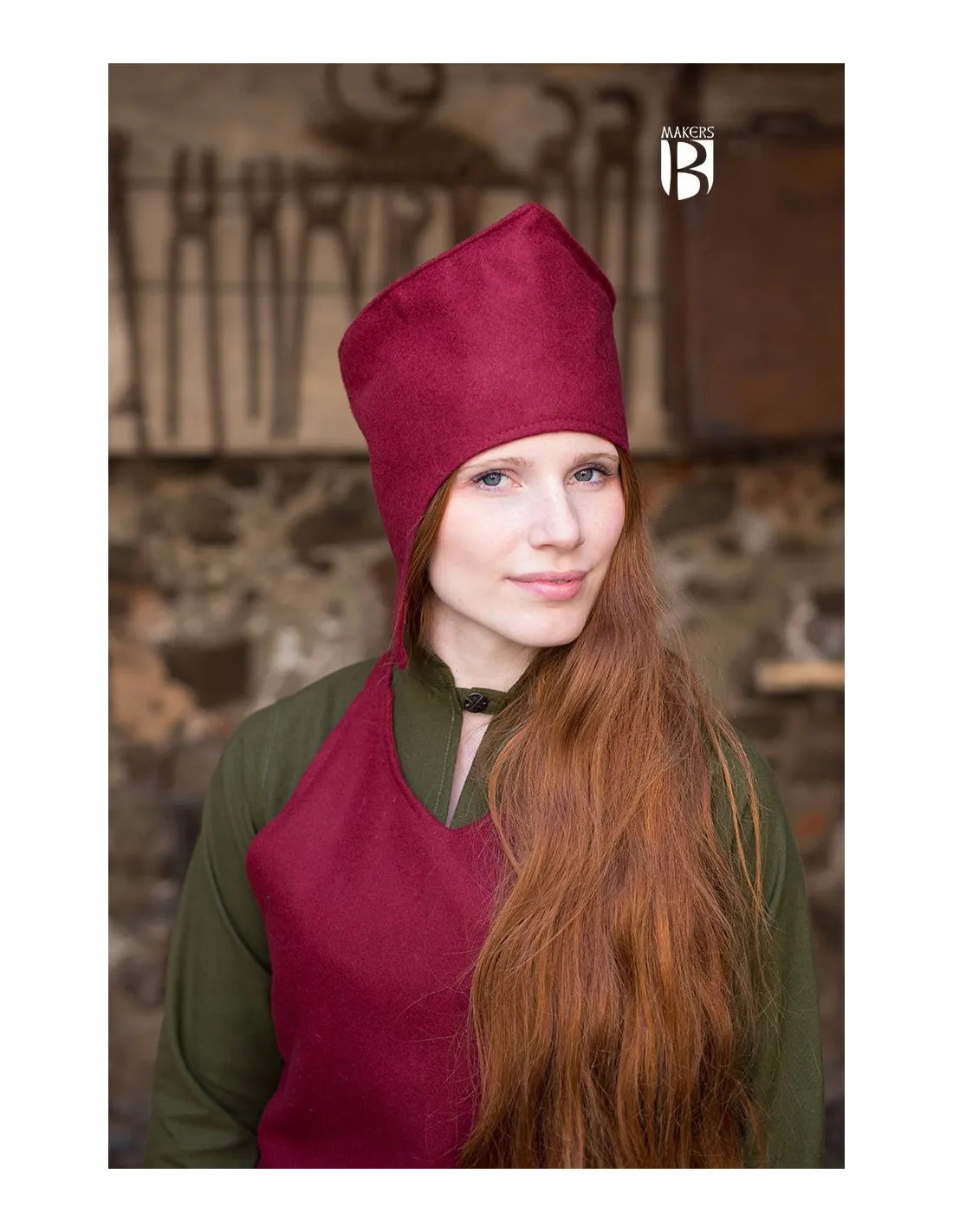 Bonnet de sorcier Goodbye, laine rouge ⚔️ Boutique Épées