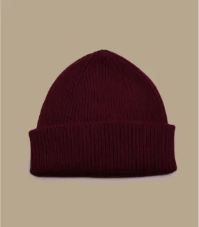 bonnet revers bordeaux laine angora - Barra bordeaux Mackie : Headict