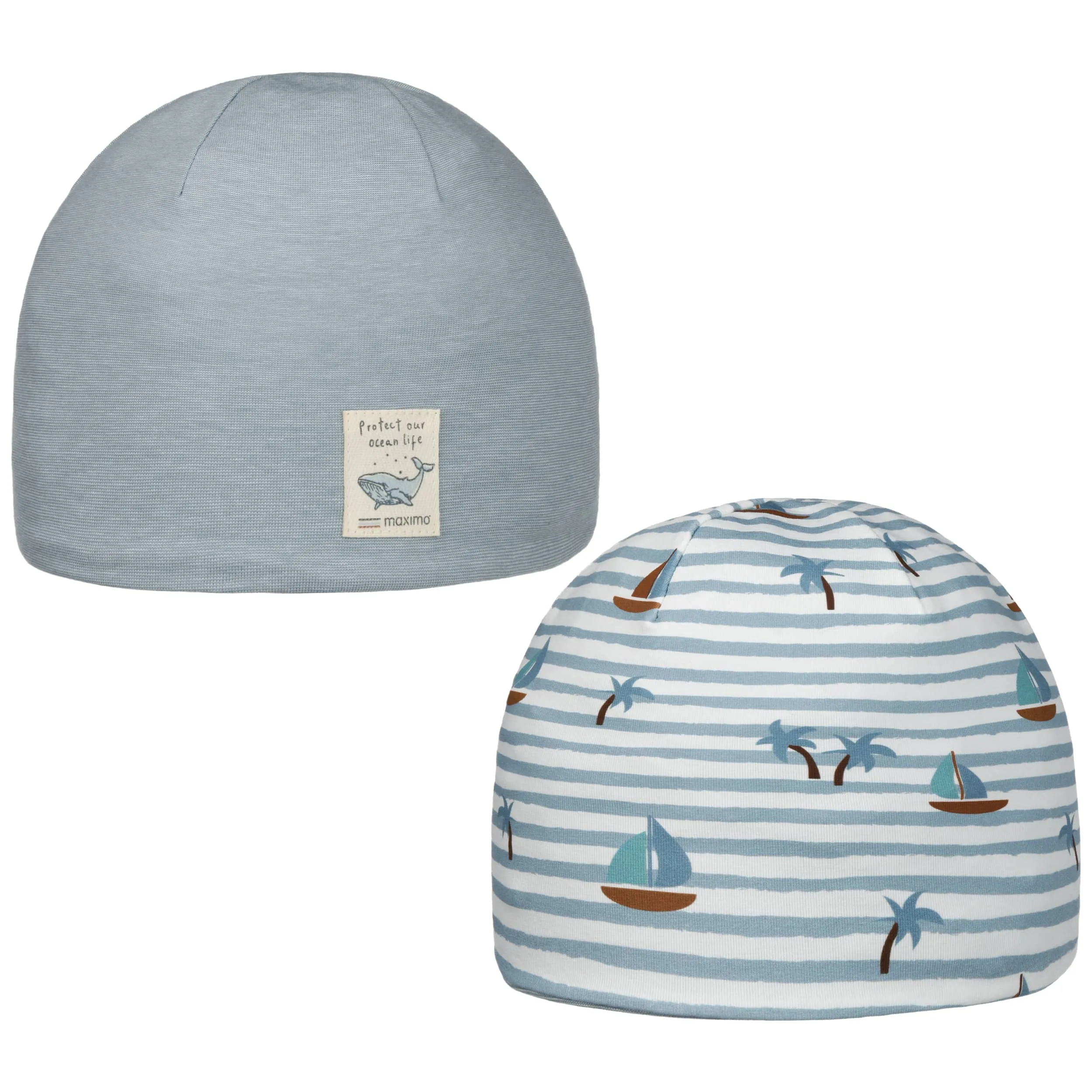 Bonnet Réversible GOTS Kids by maximo --> Chapeaux, casquettes & bonnets en ligne ▷ Chapeaushop