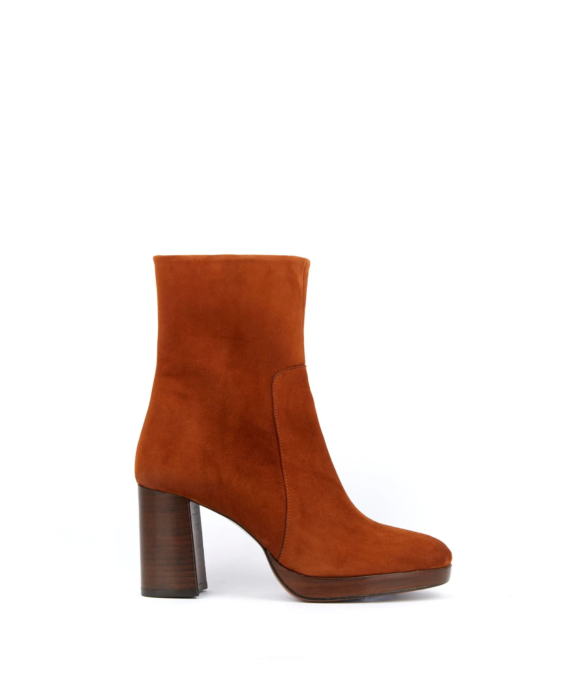 Boots cognac velours Léontine