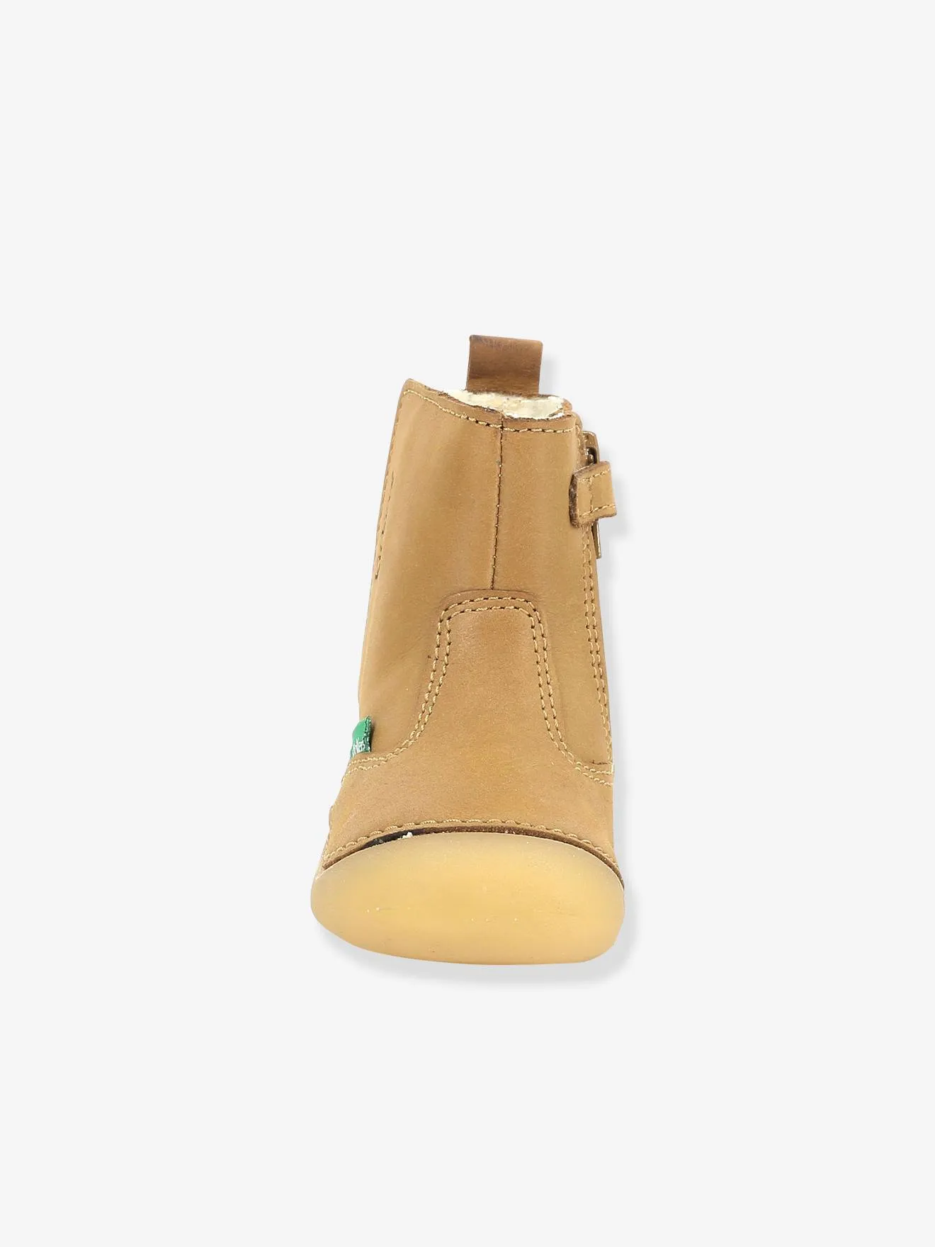 Boots fourrées cuir bébé garçon Socool Cho KICKERS® 1ers pas camel - Kickers