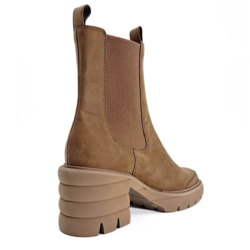 Boots à talon en velours camel - Kennel & Schmenger - Scarpe