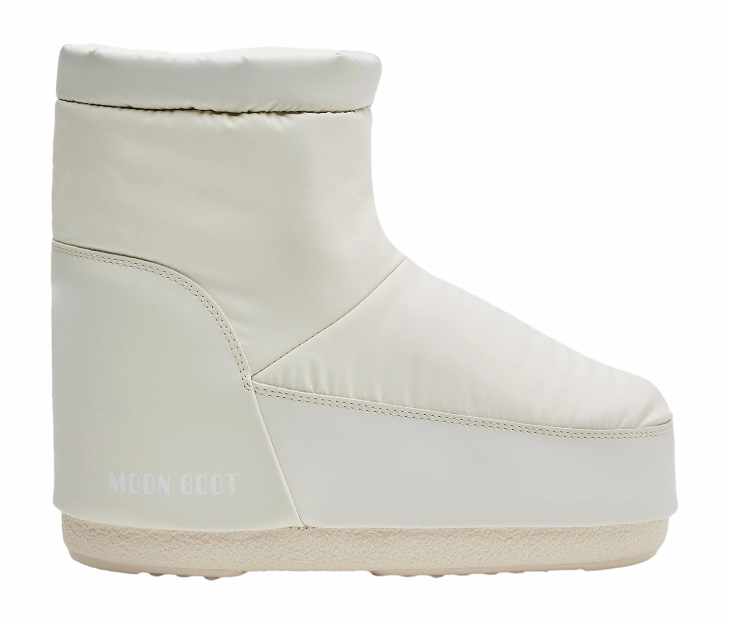 Bottes de Neige Moon Boot Femme Low Nolace Rubber Cream