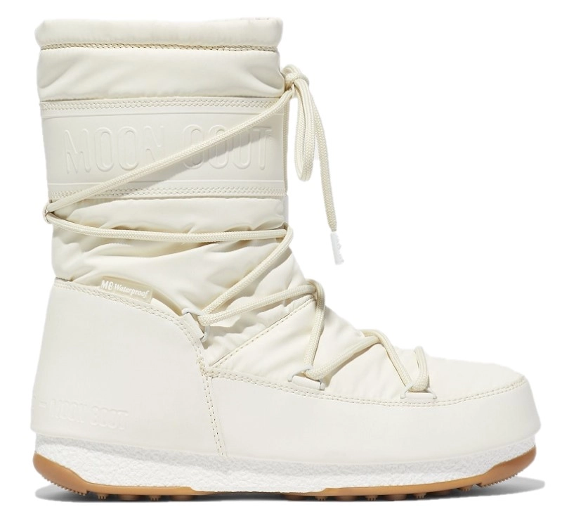 Bottes de Neige Moon Boot Women Mid Rubber WP Cream