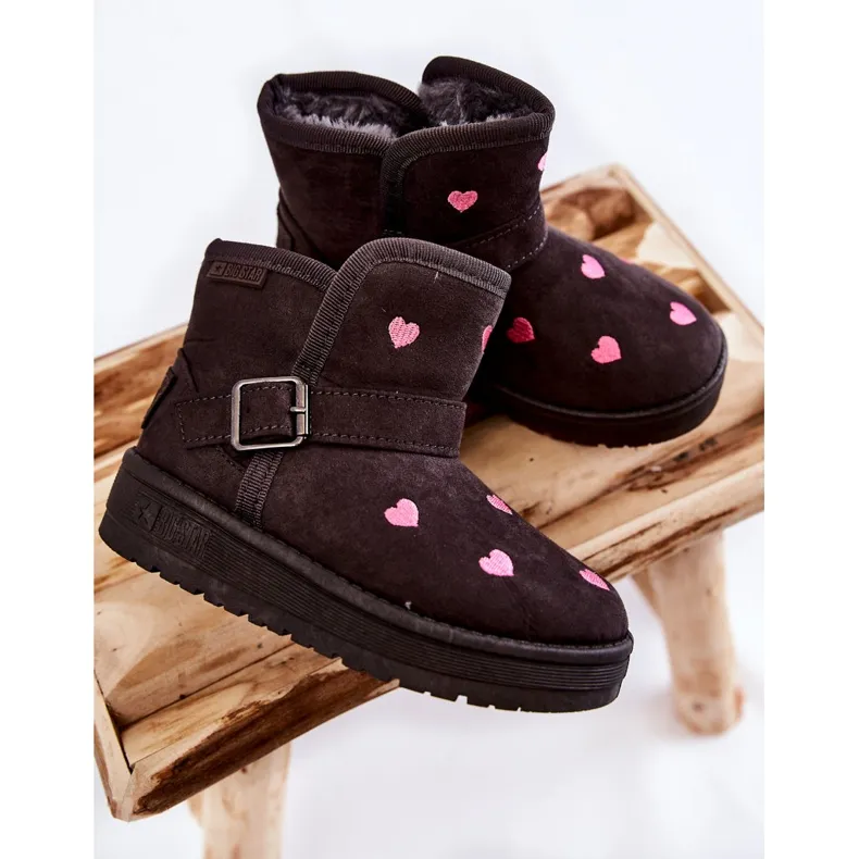 Bottes de neige pour enfants Big Star KK374244 Gris rose