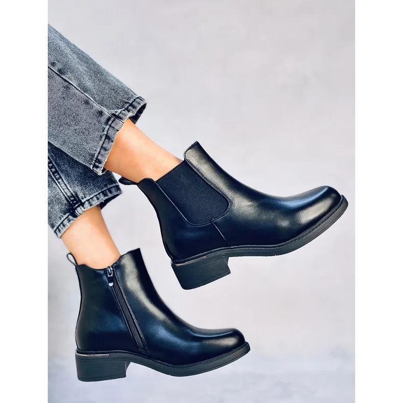 Bottines Chelsea Tagart noires en grain le noir