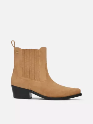 Bottines cowboy TH Monogram en daim | Kaki | Tommy Hilfiger