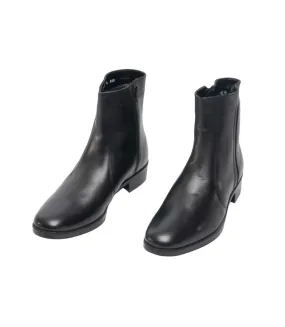 Bottines en cuir à fermeture zippée homme noir Scimitar