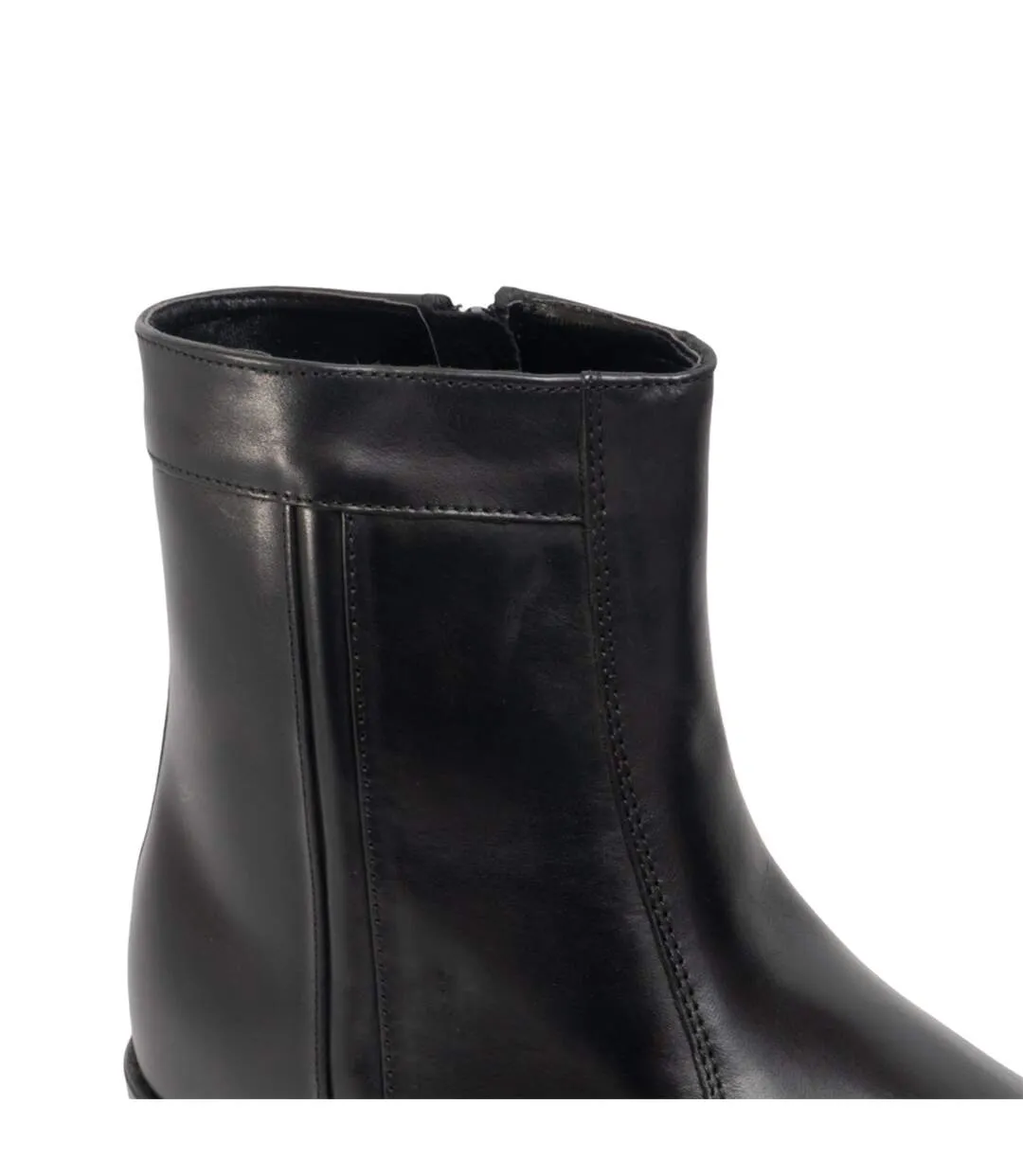 Bottines en cuir à fermeture zippée homme noir Scimitar