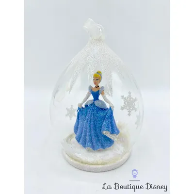 Boule Noël Cendrillon neige Disney princesse ornement suspension verre