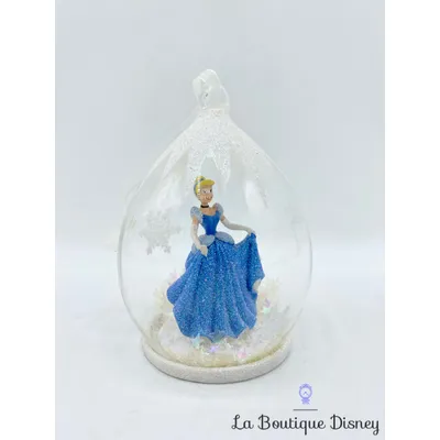 Boule Noël Cendrillon neige Disney princesse ornement suspension verre