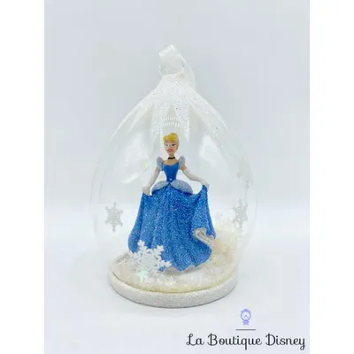 Boule Noël Cendrillon neige Disney princesse ornement suspension verre