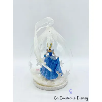 Boule Noël Cendrillon neige Disney princesse ornement suspension verre