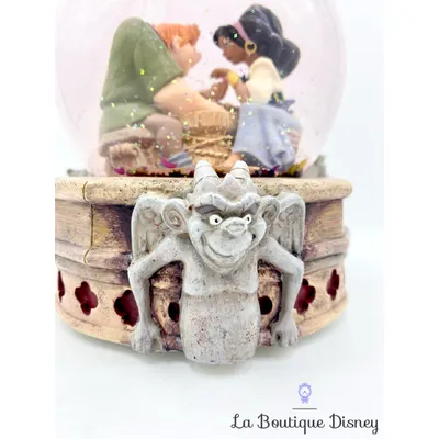 Boule à neige musicale Le bossu de notre dame Disneyland 1996 Disney Snow Globe Quasimodo Esmeralda Gargouilles