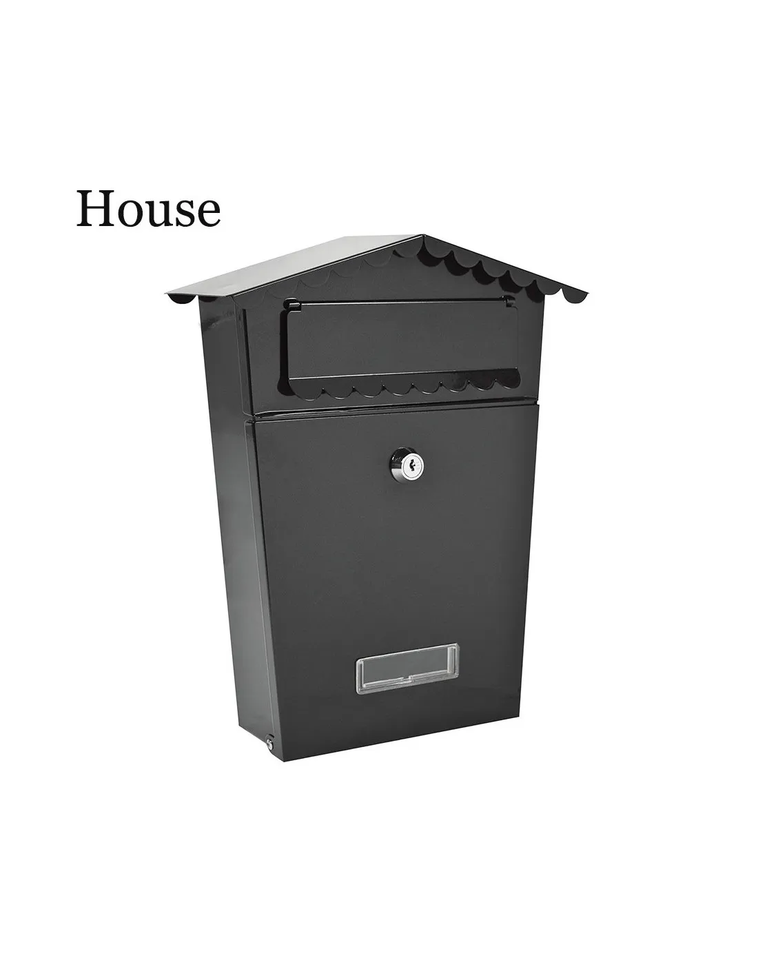 Boîte À Lettres En Acier Modèle House Noire - - 85805Générique