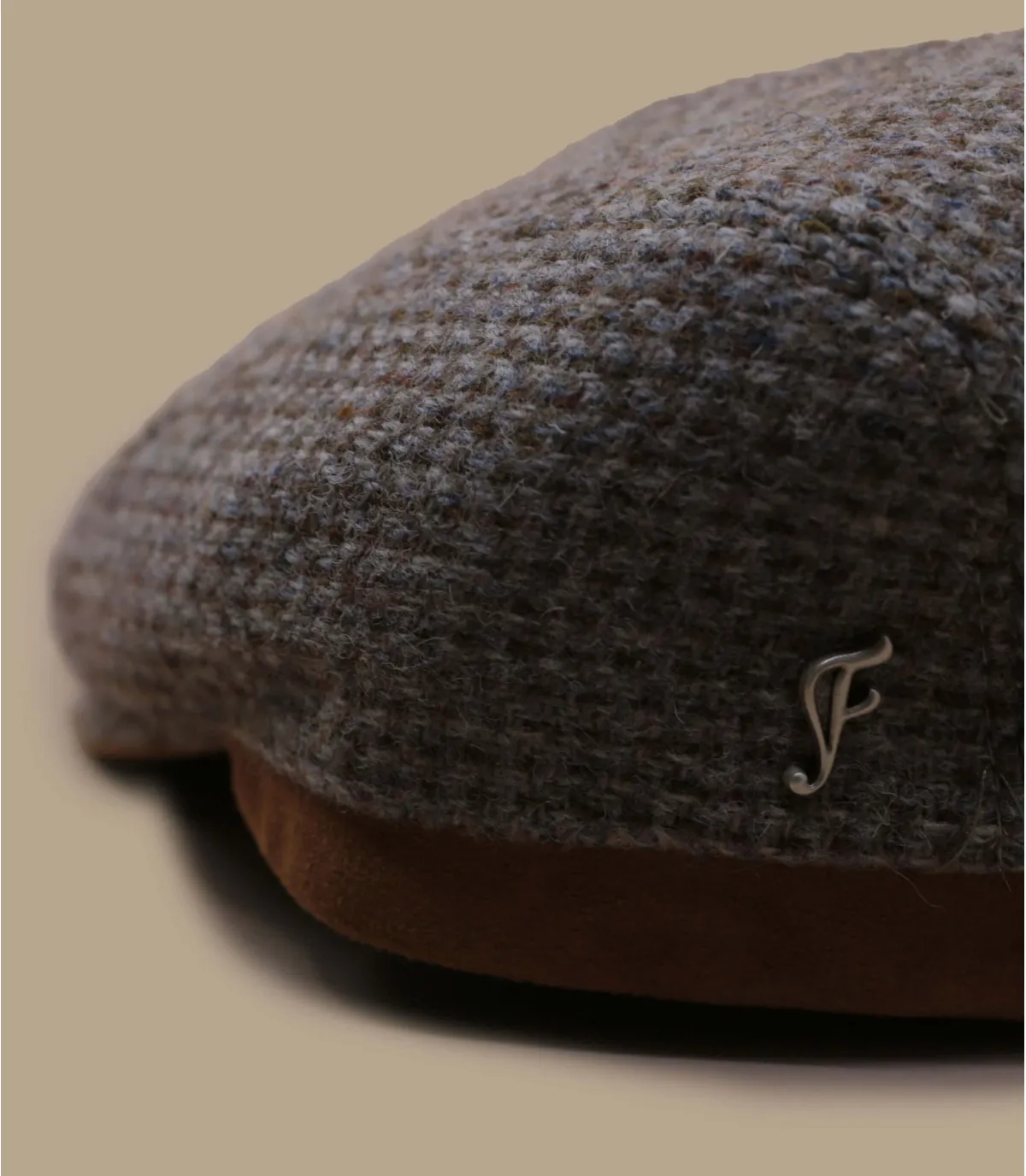 béret beige laine - Celestin Harris Tweed  beige Flechet : Headict