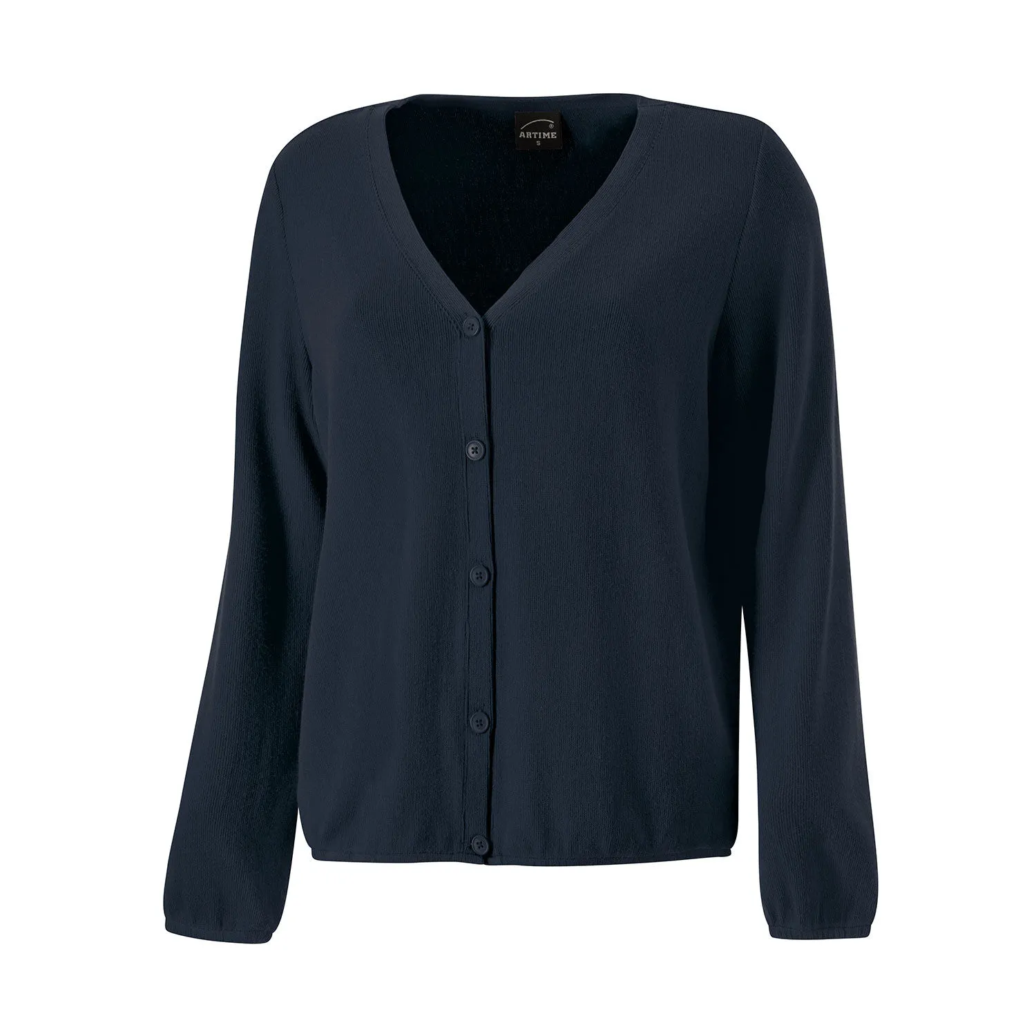 Cardigan boutonné à encolure en V et fine structure ⋆ Lehner Versand