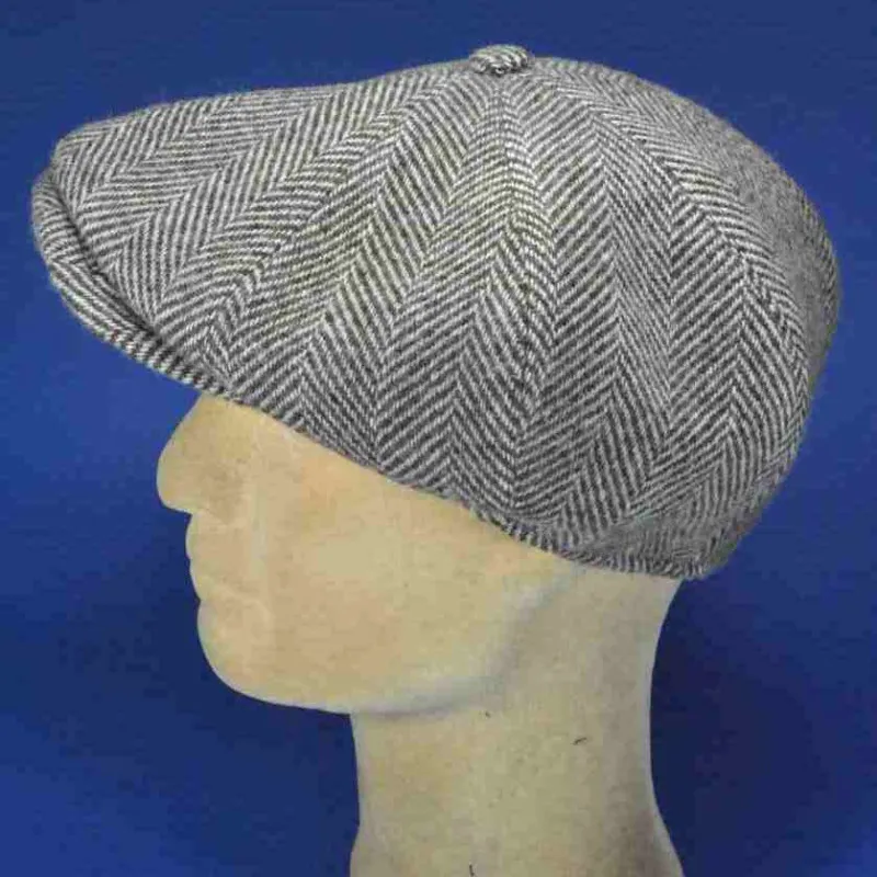 Casquette peaky blinders laine grise| béret irlandais hiver rétro