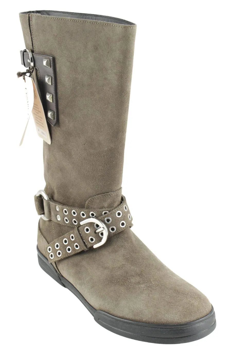 Cesare Paciotti Bottes de neige gris vert style décontracté